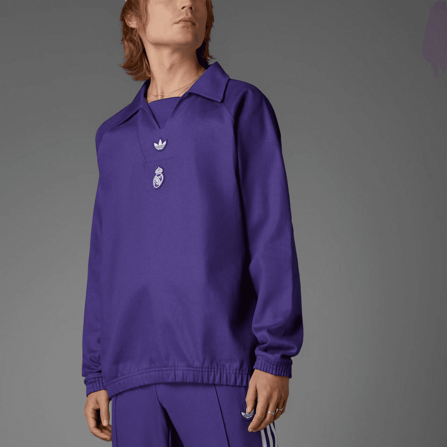 adidas originals SS25 Real Madrid Terrace Icons Drill Top logo