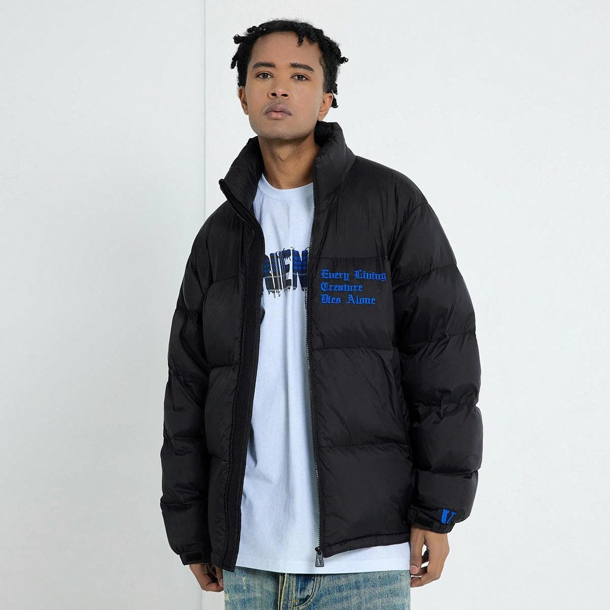 VLONE Classic Blue Logo Down Jacket