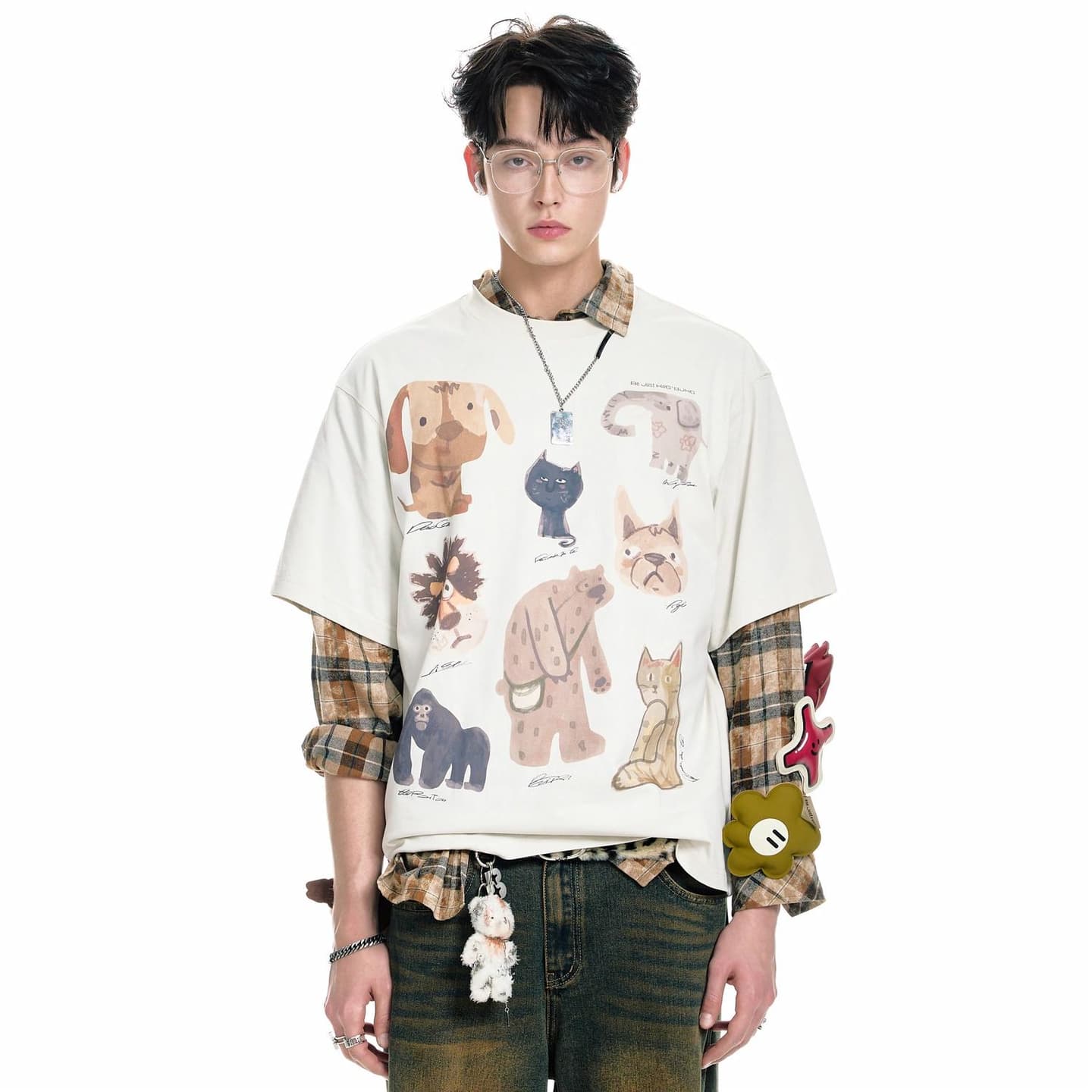 BJHG Retro Cartoon Graphic T-Shirt