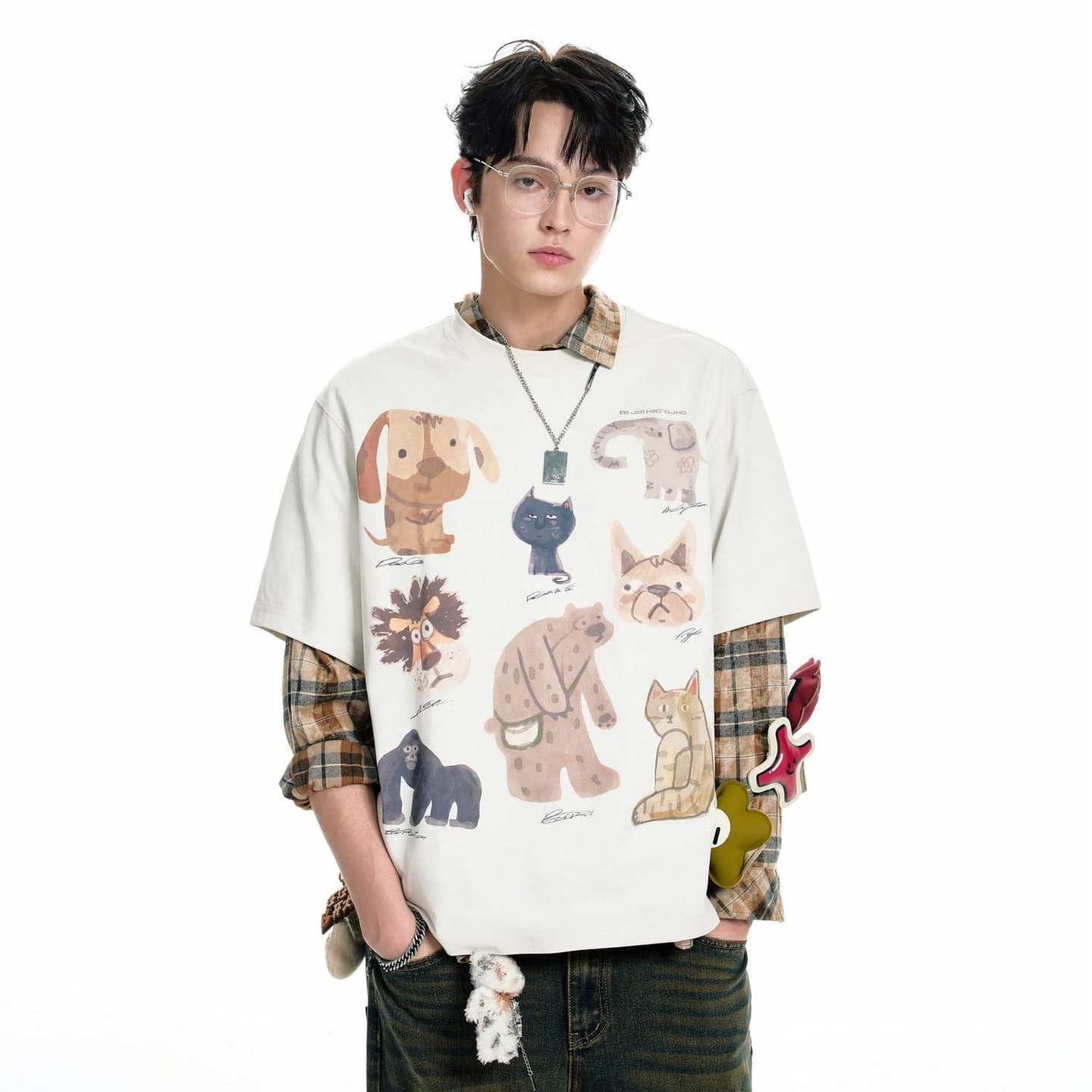 BJHG Retro Cartoon Graphic T-Shirt