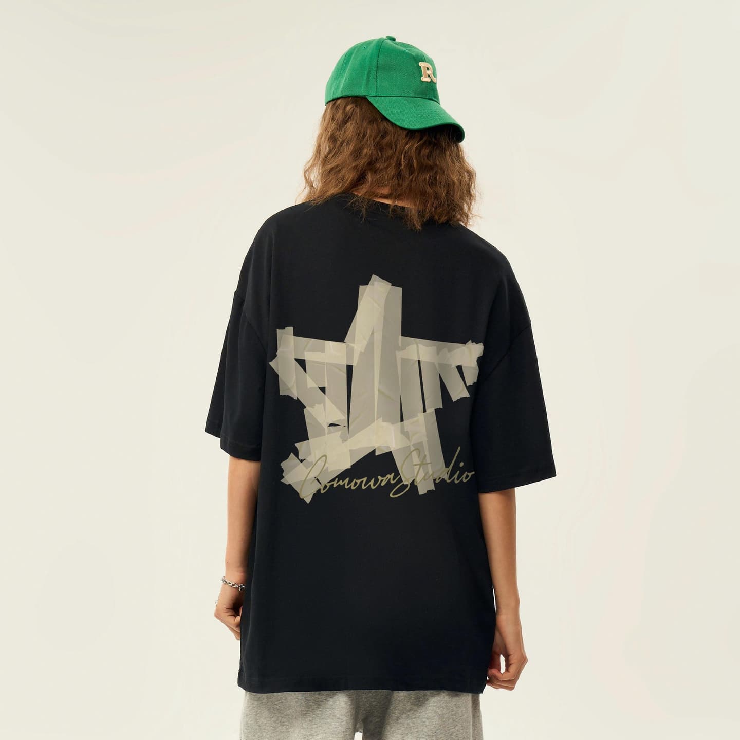 COMOWA Graffiti Tape Stars Moon Logo Tee Set