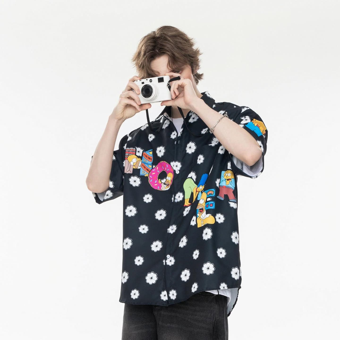 The Simpsons Retro Logo Hawaiian Shirt