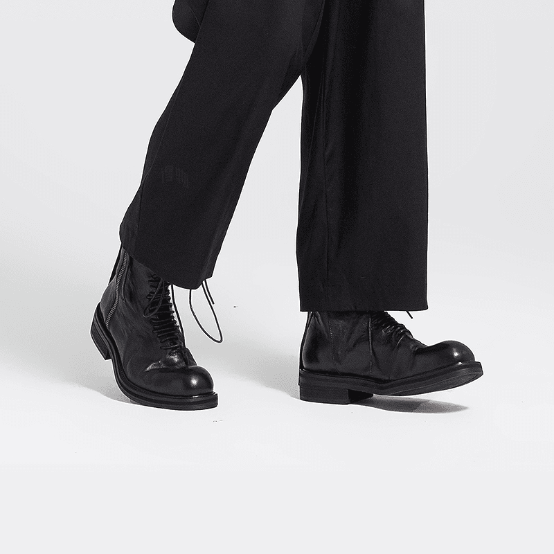 Huànxiàngzhě Original Design High-Top Leather Boots