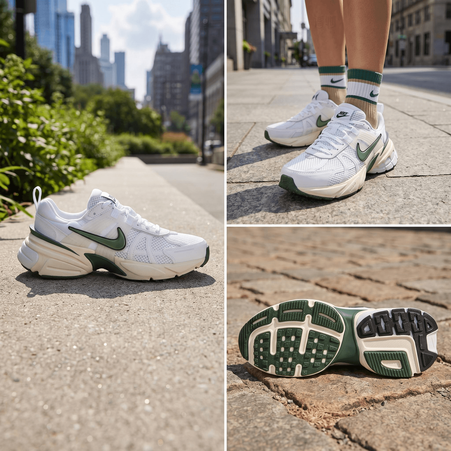 Nike V2K Run White Green