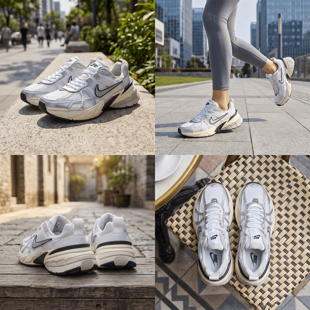 Nike V2K Run Runtekk "Summit White Metallic Silver"