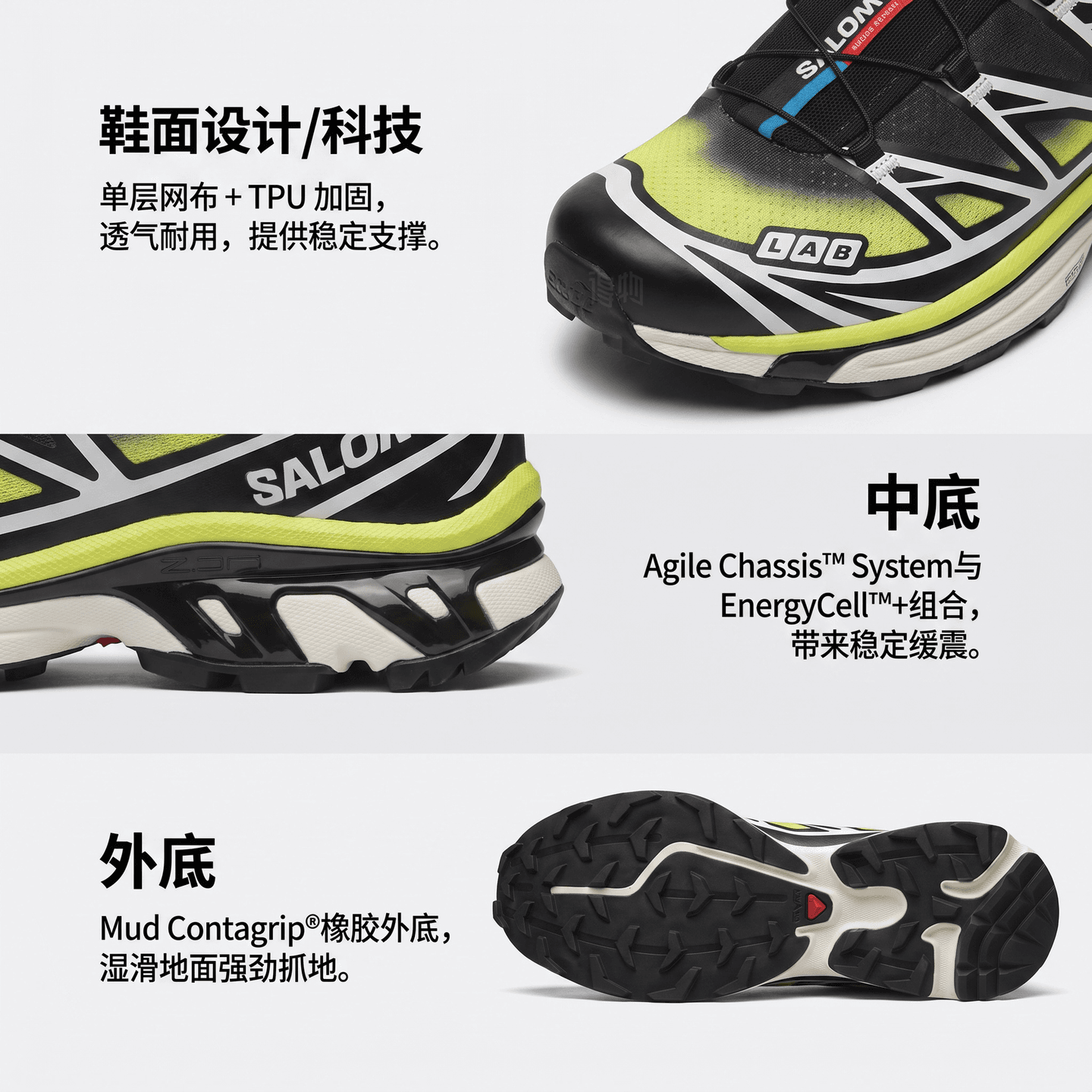 Salomon XT-6 Skyline Black Yellow