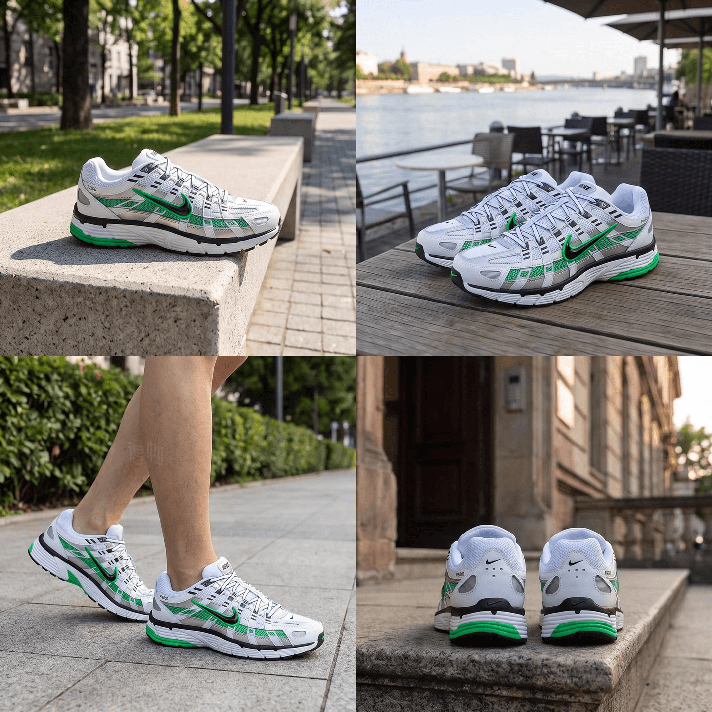 Nike P-6000 White Green
