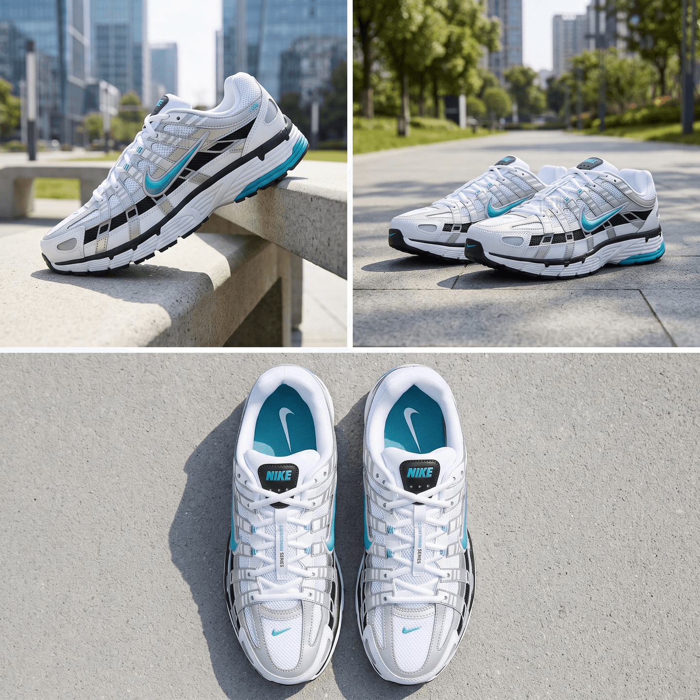 Nike P-6000 White Blue