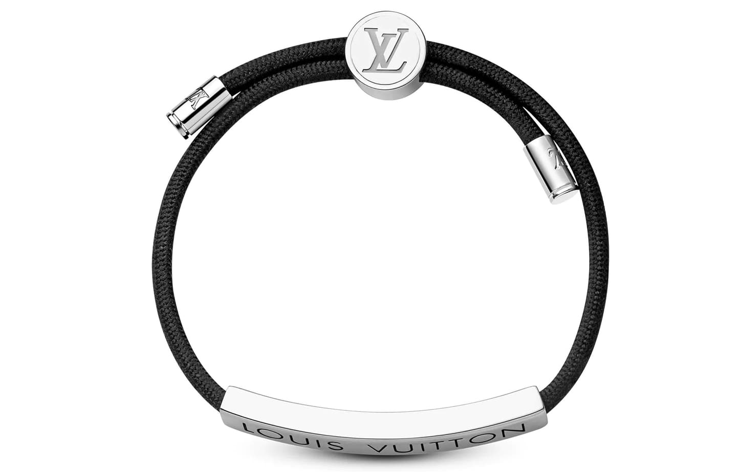 Louis Vuitton LV Space Adjustable Brass Bracelet Black