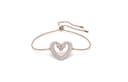 Swarovski Swan Heart Bracelet Rose Gold
