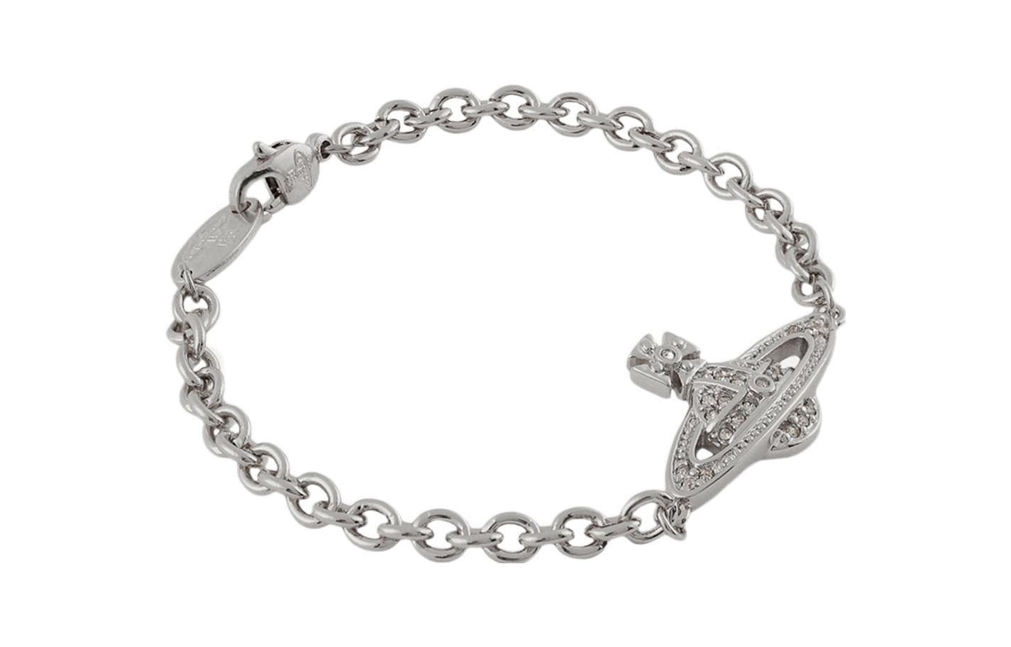 Vivienne Westwood Mini Bas Relief Chain Bracelet Silver