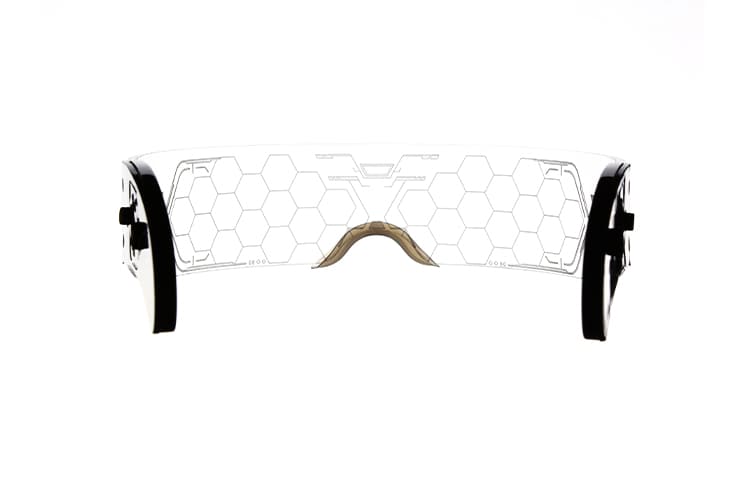 AAJF Y2K Cyberpunk LED Sunglasses White