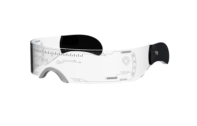AAJF Y2K Cyberpunk LED Sunglasses White