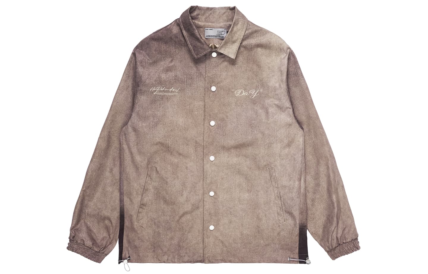 HARSH AND CRUEL Floral Vintage Letter Print Jacket