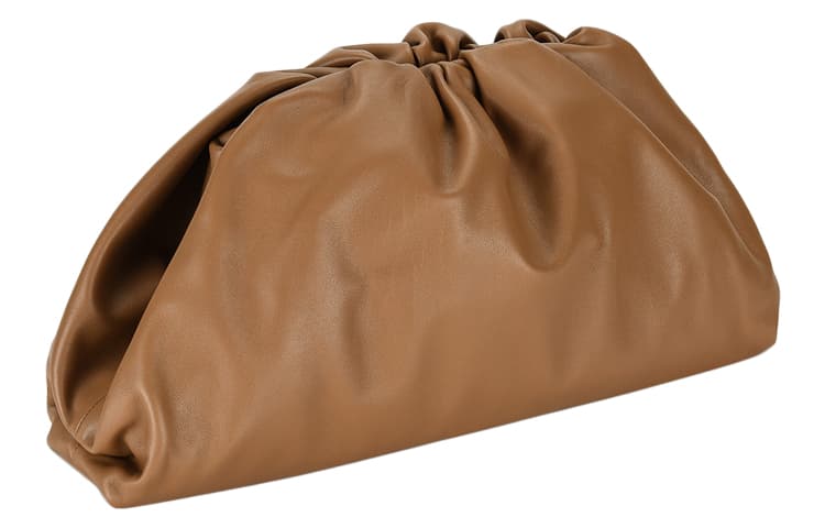 Bottega Veneta Cloud Clutch Caramel Brown