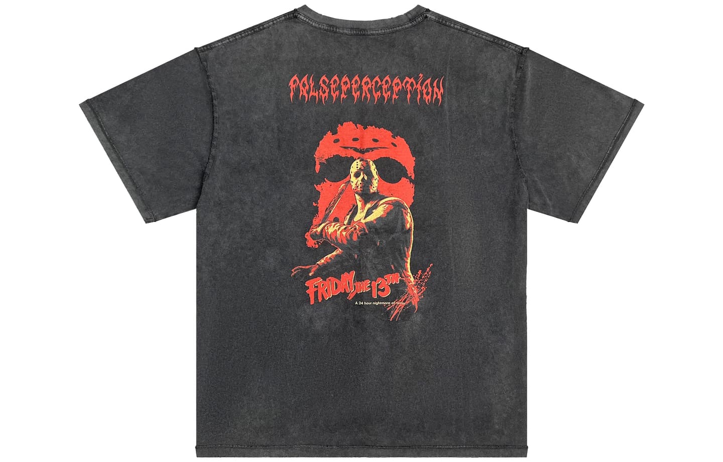 False Perception Mask Print Distressed T-Shirt