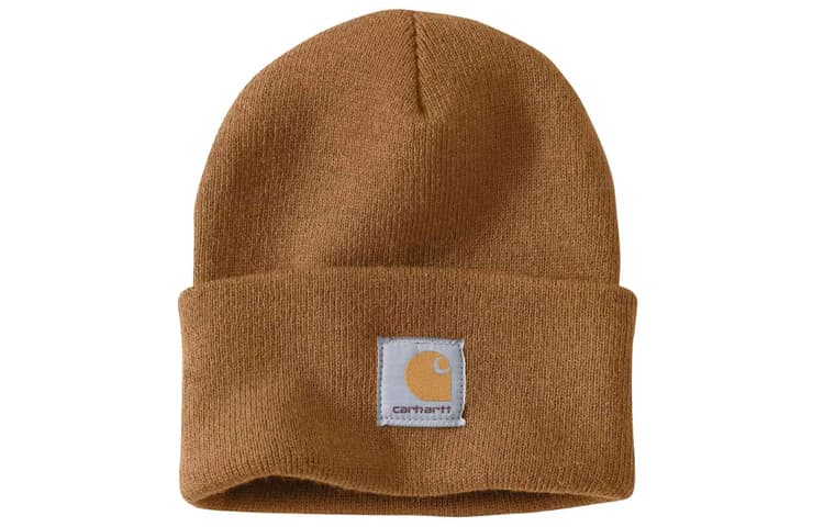 Carhartt Logo Beanie Khaki
