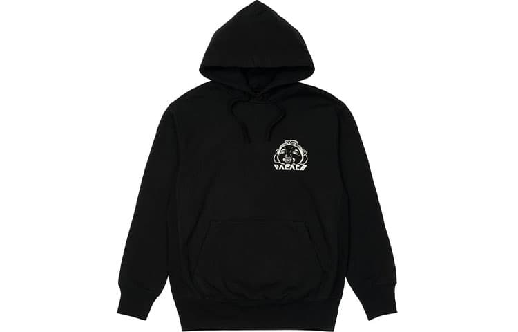 PALACE x EVISU Tri-Godhead Hood Black