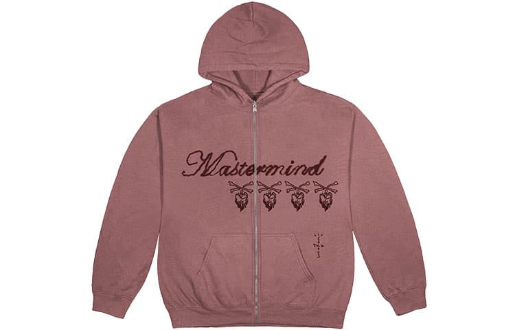 Travis Scott x mastermind JAPAN Skull Zip Up Mauve