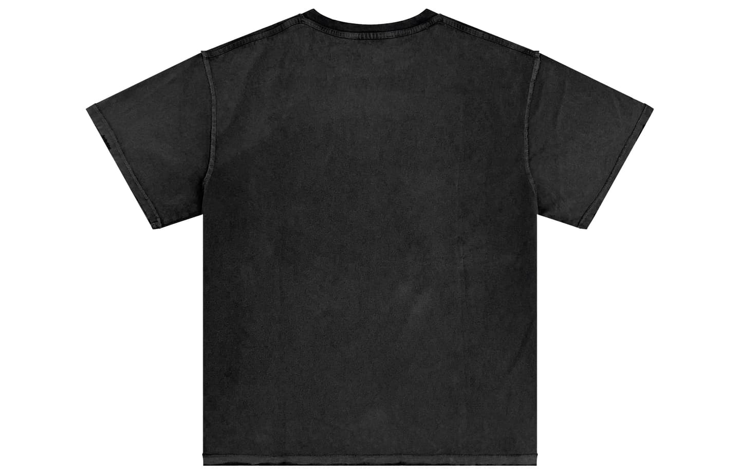 False Perception Distressed Double Eye Tee Black
