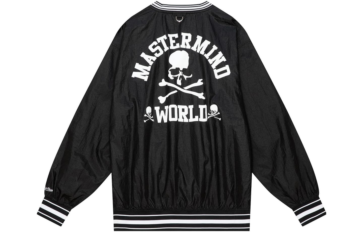 Mitchell & Ness x mastermind Striped V-Neck Sweatshirt Black