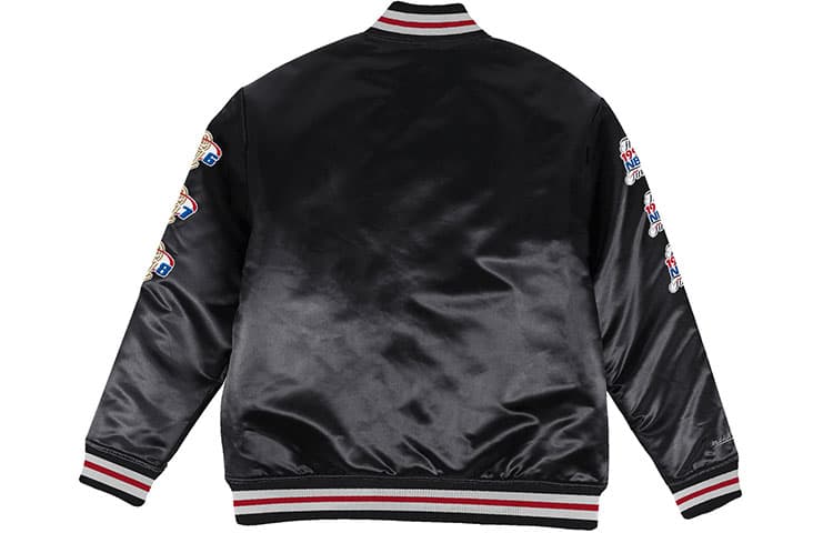 Mitchell & Ness Retro Satin Jacket Black