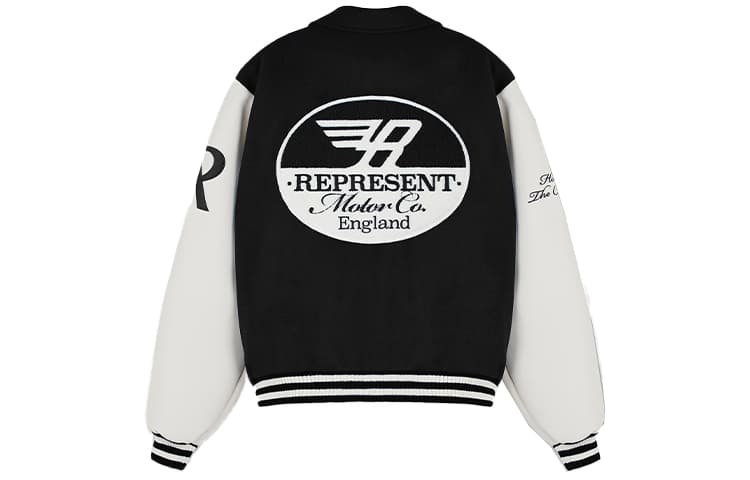 REPRESENT FW22 Racing Team Varsity Jacket Black