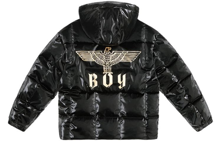 Boy London FW22 Logo Zip Puffer Jacket Black