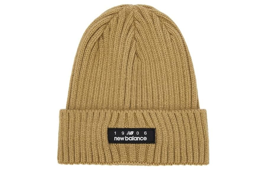 New Balance Knit Ribbed Beanie Brown