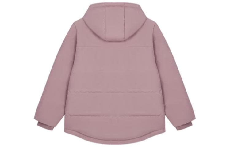 New Balance Logo Zip Hoodie Down Jacket Pink