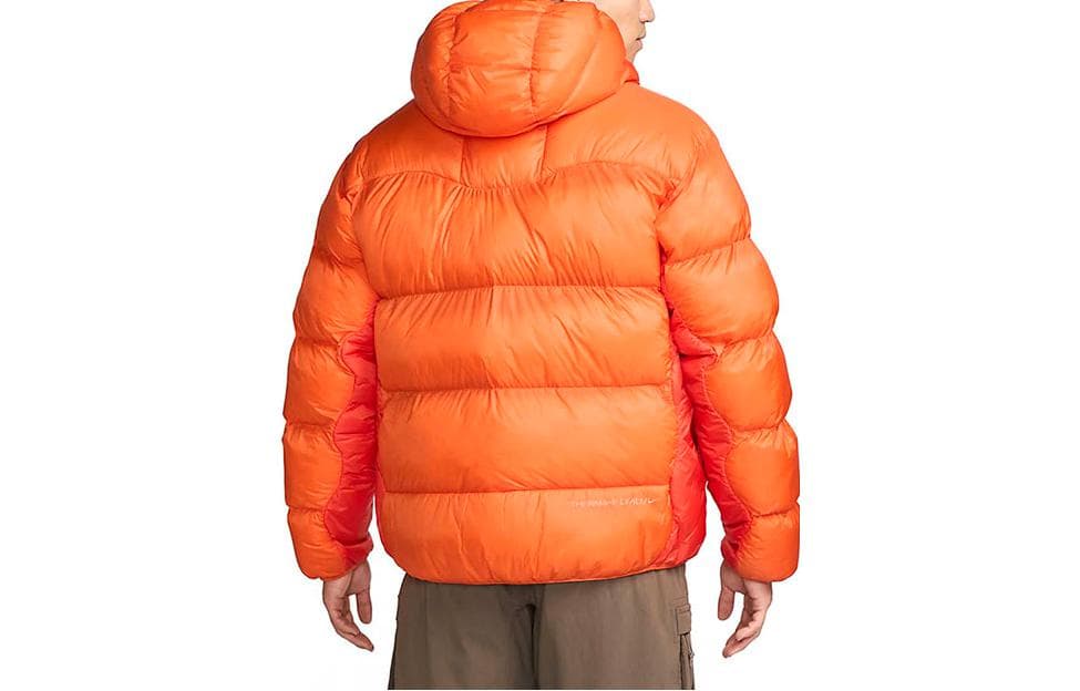 Nike ACG Logo Print Hooded Jacket Orange
