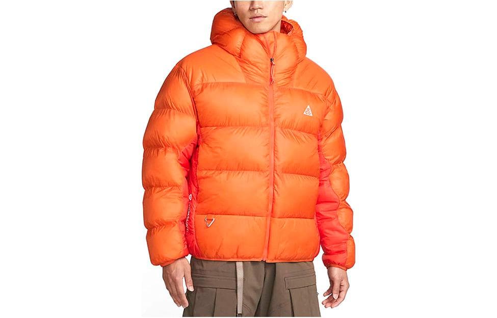 Nike ACG Logo Print Hooded Jacket Orange
