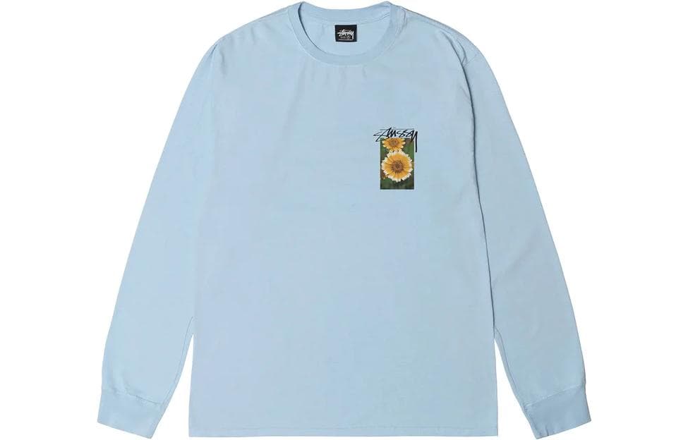 Stussy SS23 Floral Print Crewneck Long Sleeve Tee