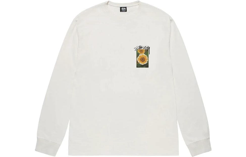 Stussy SS23 Floral Print Crewneck Long Sleeve Tee