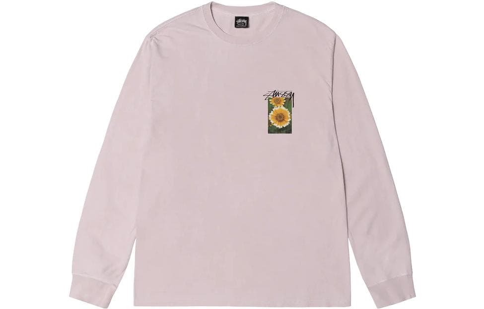 Stussy SS23 Floral Print Crewneck Long Sleeve Tee