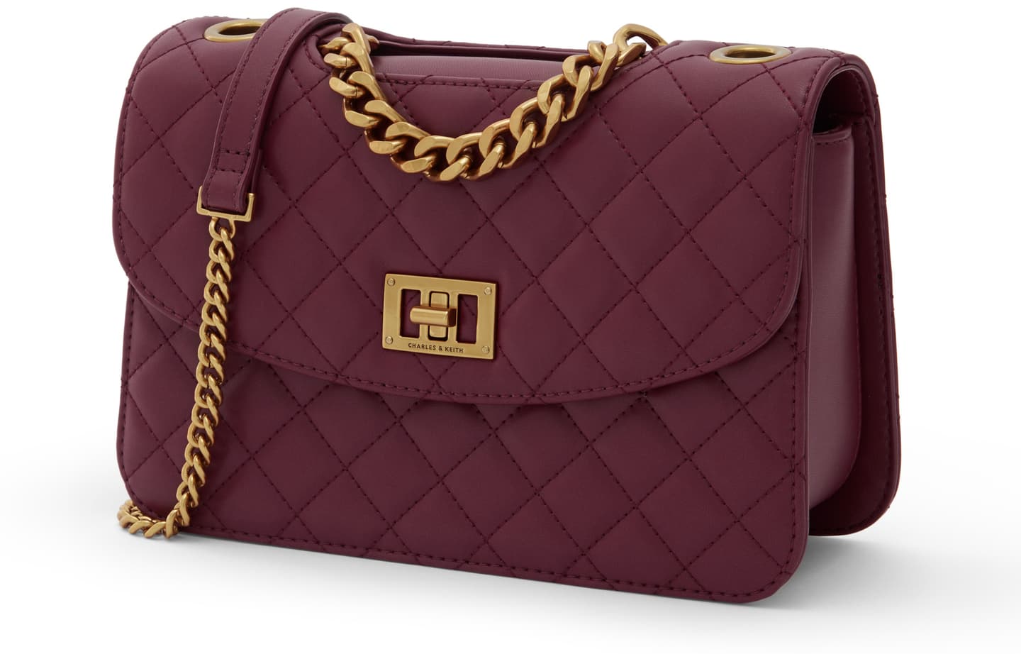Charles & Keith Quilted Chain Bag