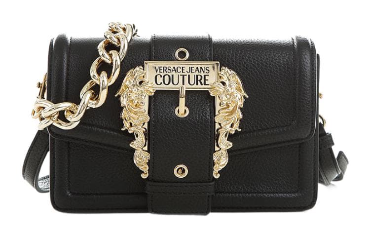 Versace Jeans Couture Baroque Buckle Bag Black