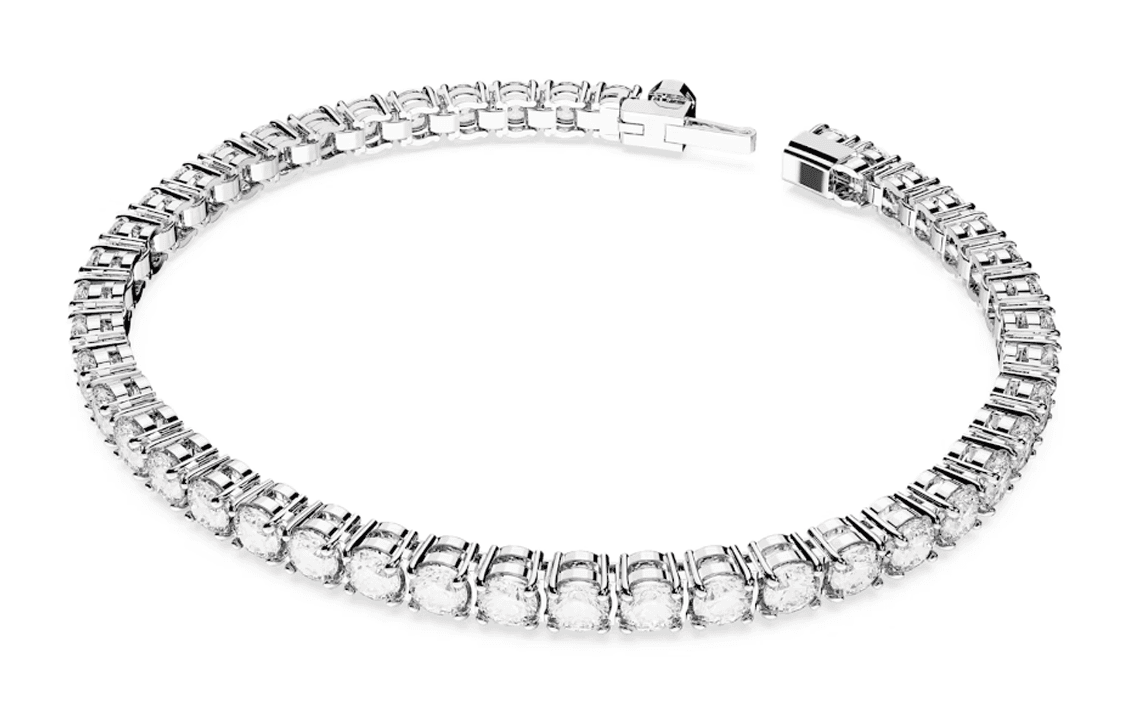 Swarovski Matrix Tennis Bracelet Silver