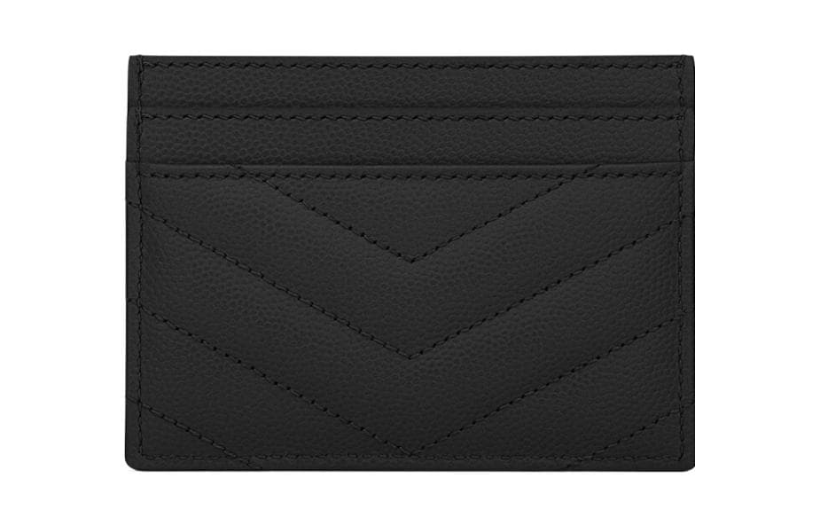 Saint Laurent YSL Monogram Quilted Card Holder Black