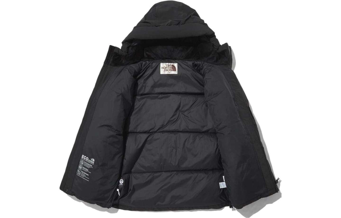 The North Face Logo Print Down Jacket Black