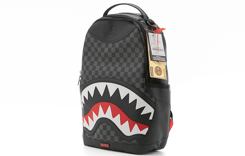 Sprayground Shark Mouth Checkered Backpack