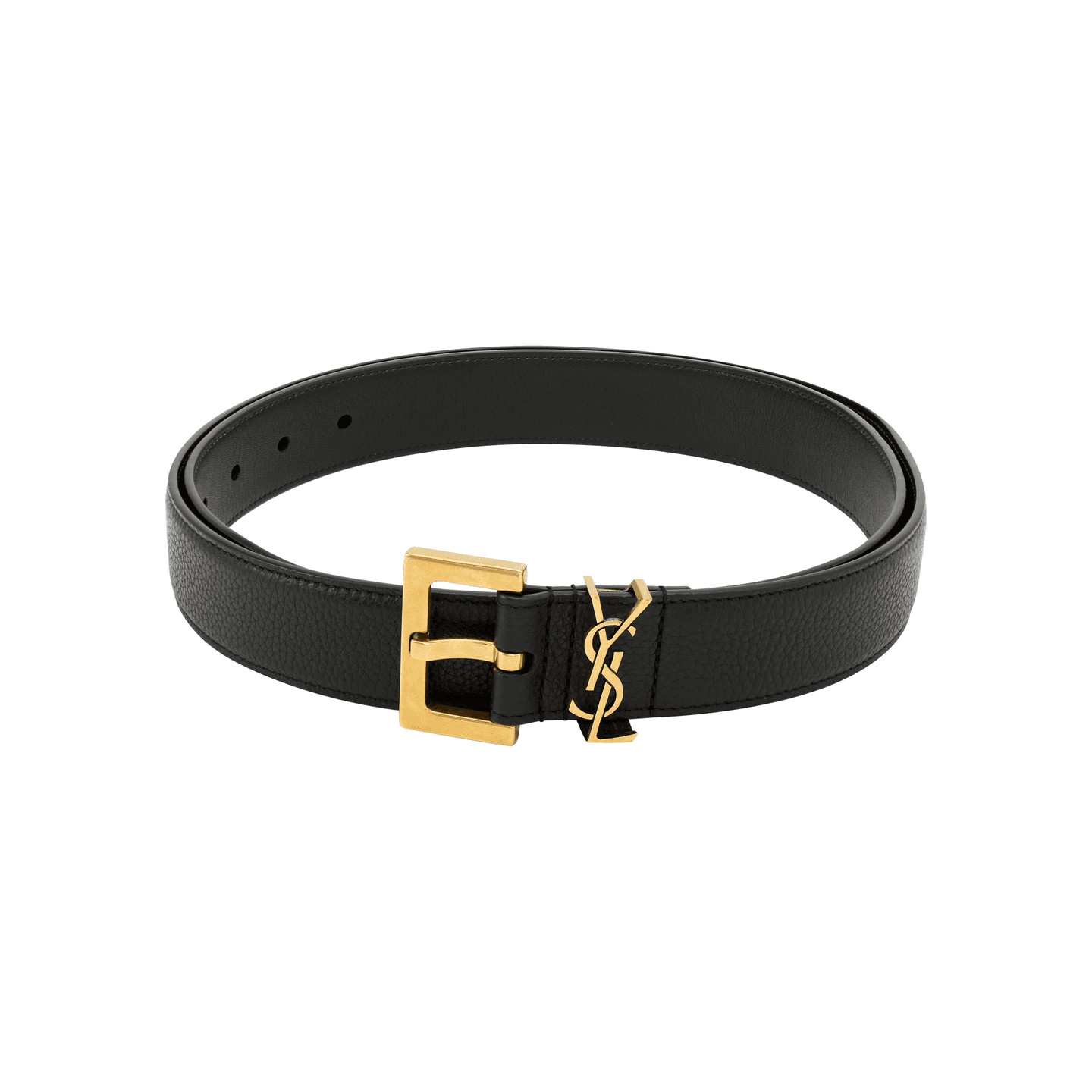 Saint Laurent YSL Logo Calfskin Belt