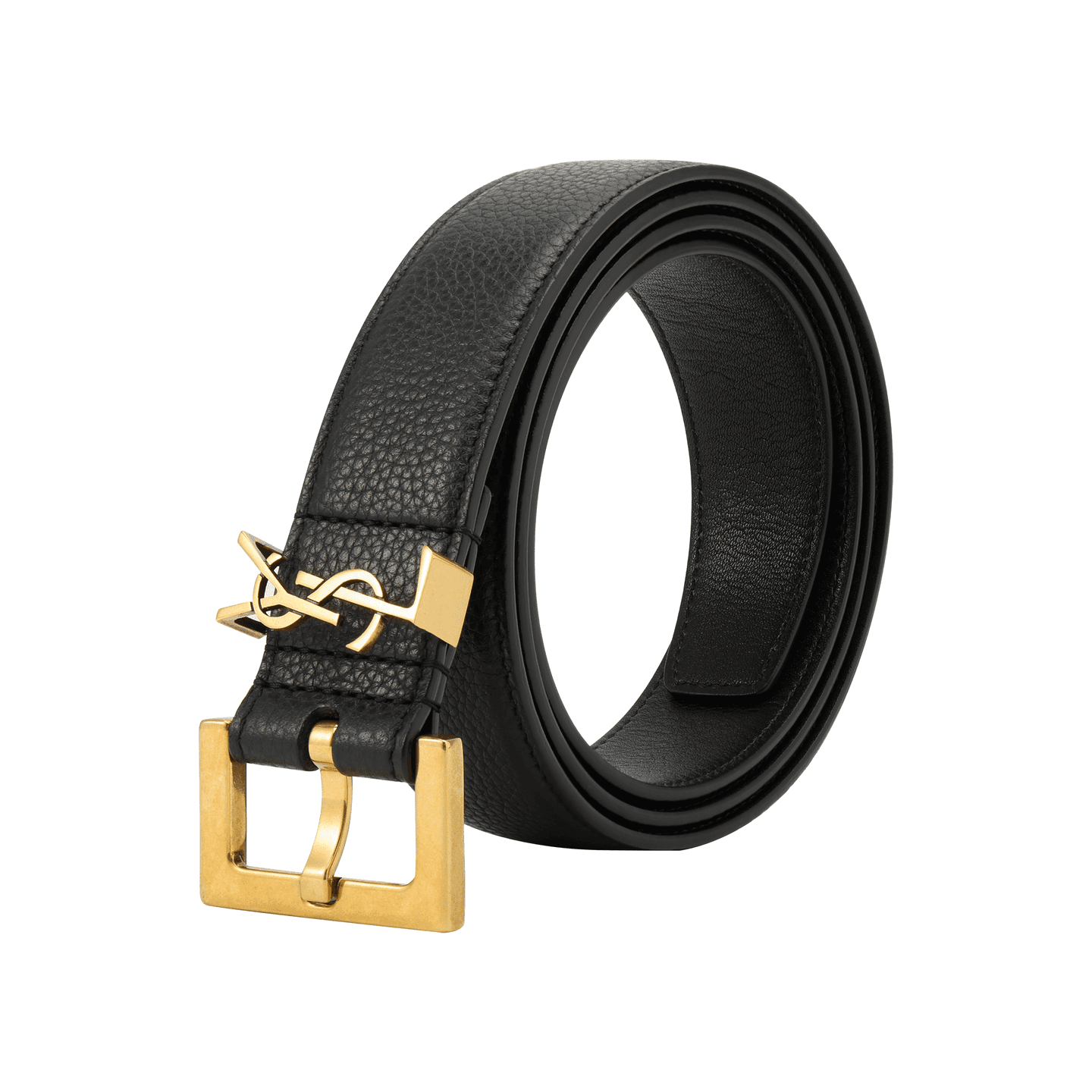 Saint Laurent YSL Logo Calfskin Belt