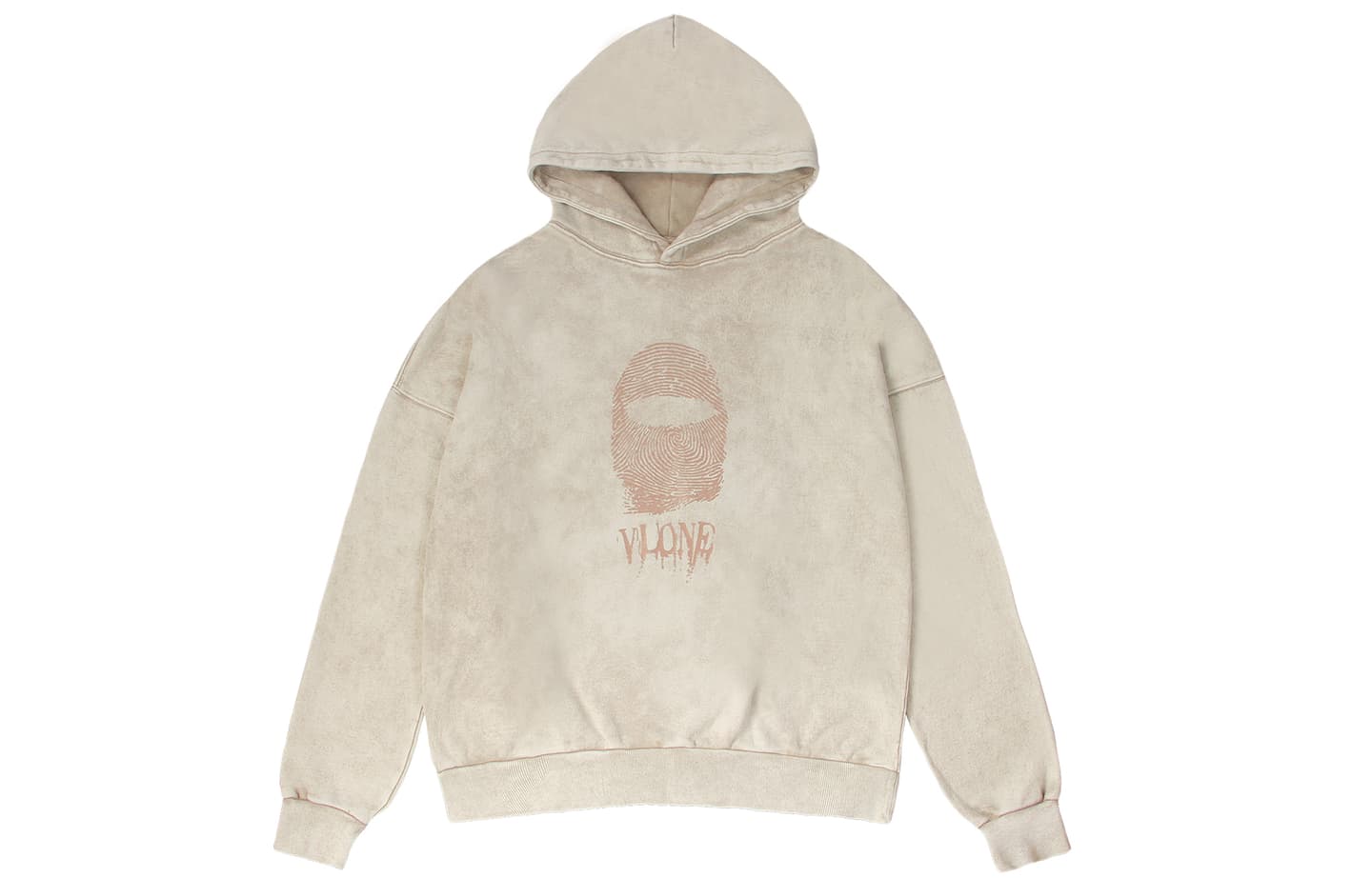 VLONE Fingerprint Logo Hoodie Beige
