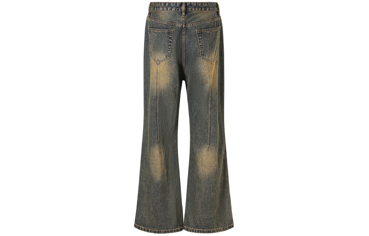 KREATE DENIM Washed Split Slim Flare Jeans