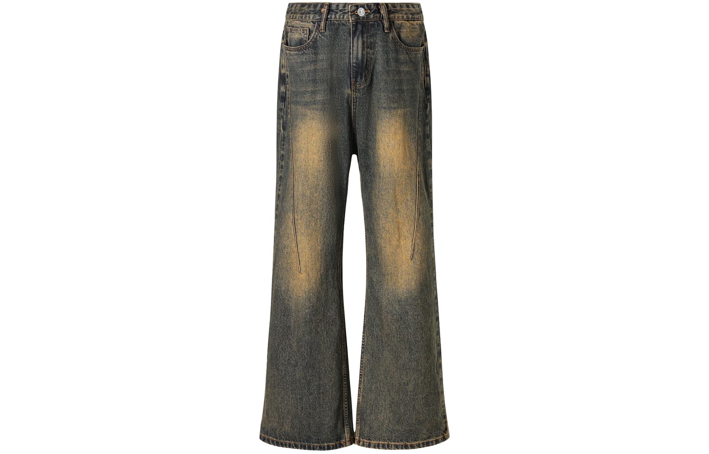 KREATE DENIM Washed Split Slim Flare Jeans