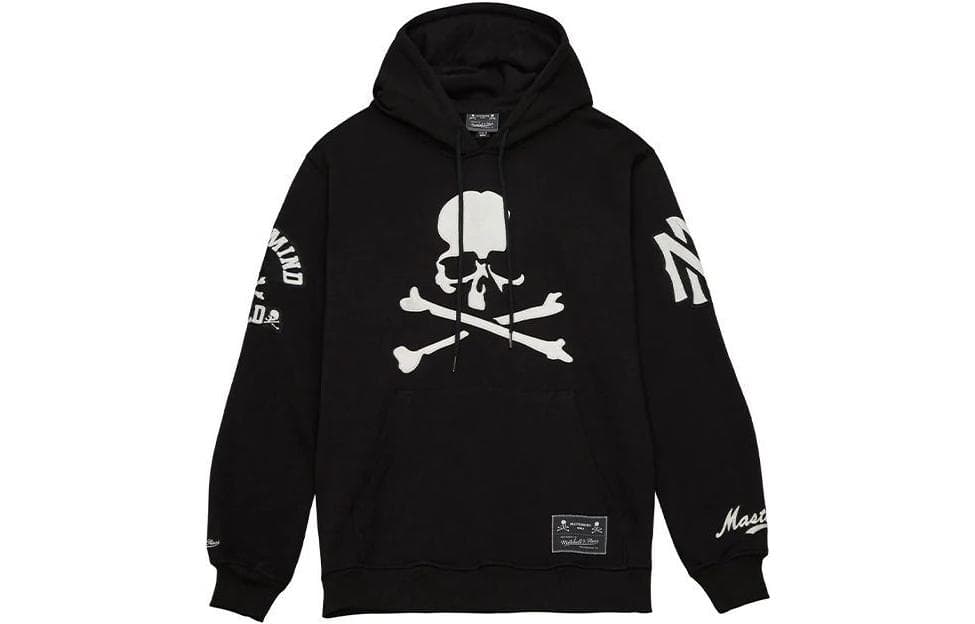 Mitchell & Ness x MASTERMIND WORLD Skull Logo Hoodie Black