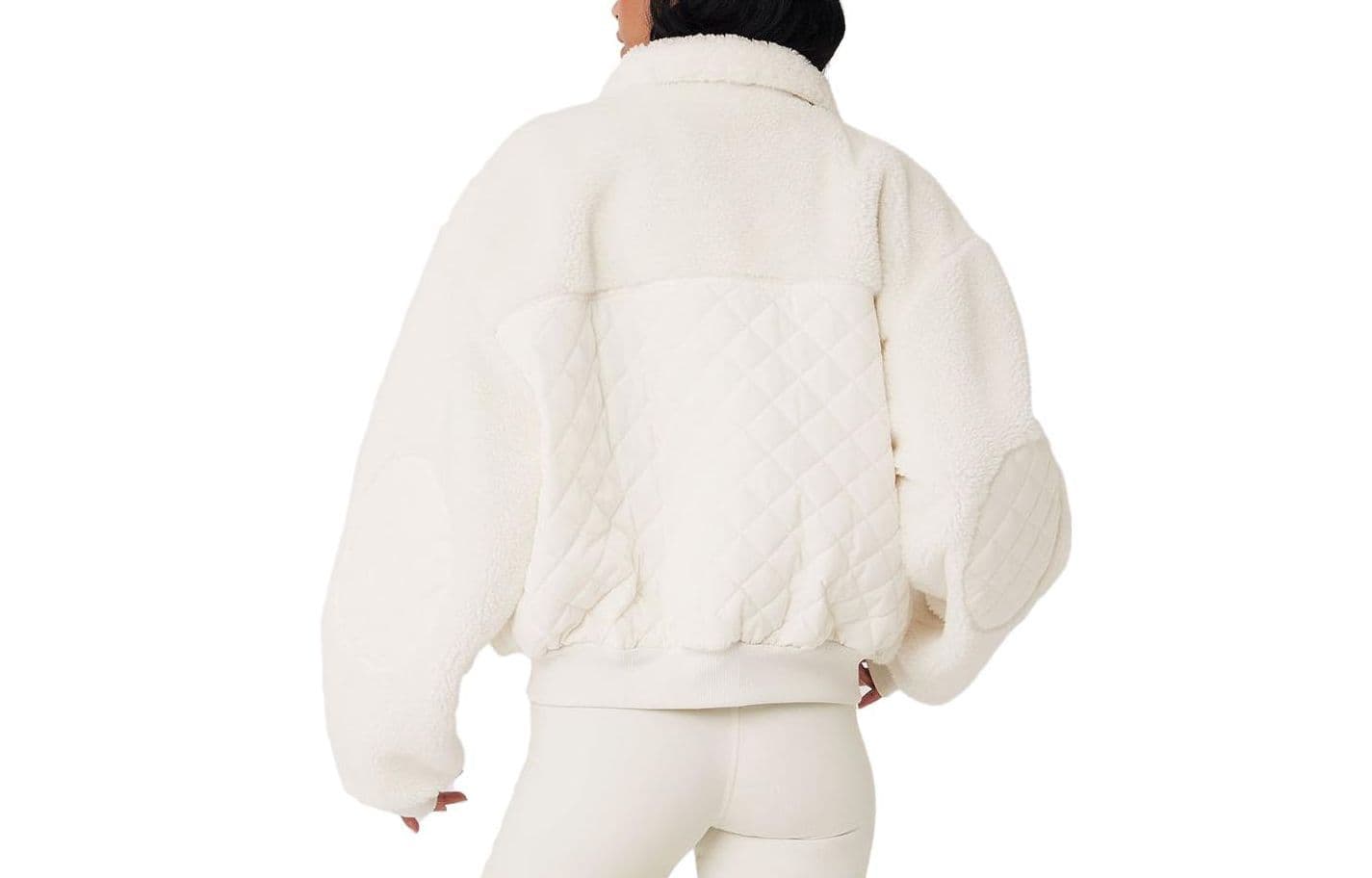 Alo Yoga Sherpa Edge Bomber Ivory