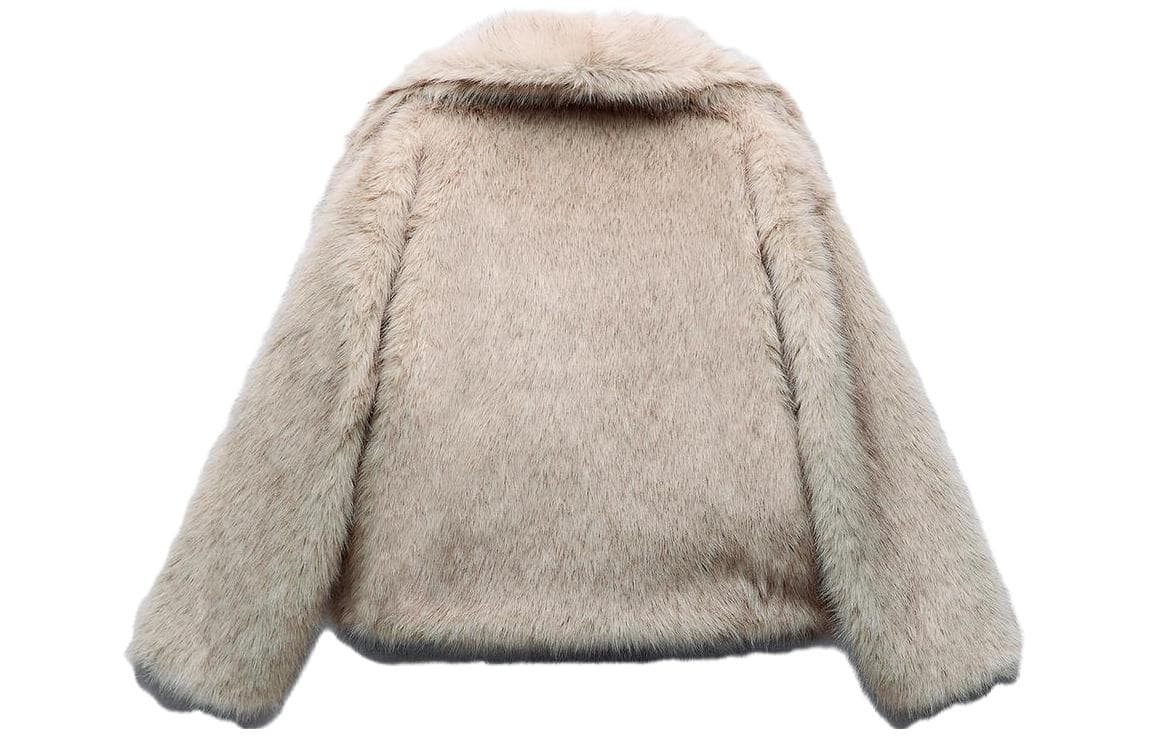 ZARA Cardigan Fur White
