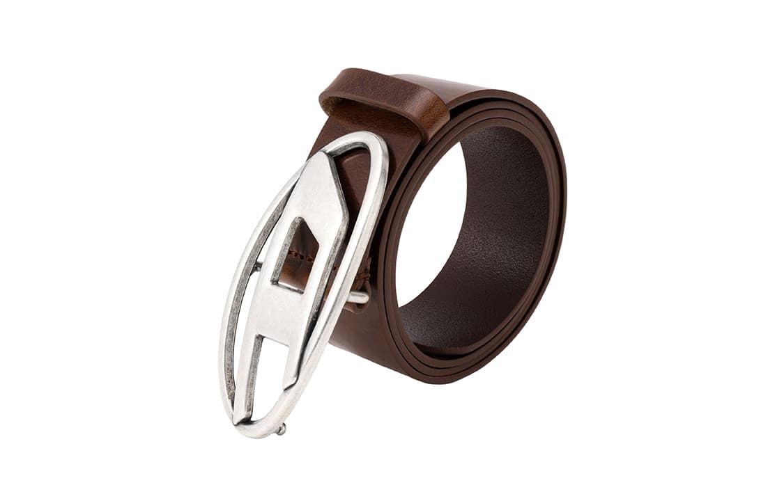 Diesel OVAL-D Belt Brown
